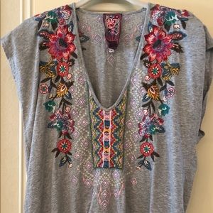 Johnny Was embroidered tee